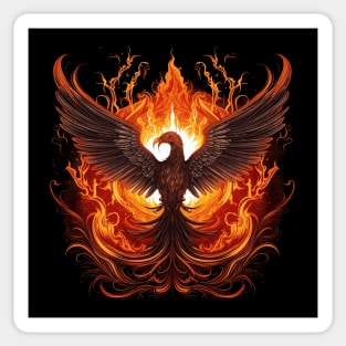 Burning Phoenix Bird Of Fire Sticker